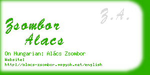 zsombor alacs business card